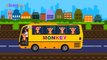 The Wheels On The Bus | Monkeys Wheels On The Bus Nursery Rhymes for Children