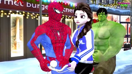 Spiderman Frozen Elsa Hulk Cycle Training Superheroes Movie | Funny Joker Prank | Nursery Rhymes