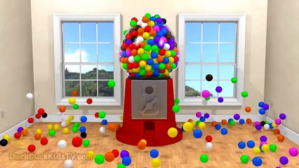Gumball Machine 3D Colors Collection - Color Balls Surprise Eggs Colour Songs Kids Learning Videos
