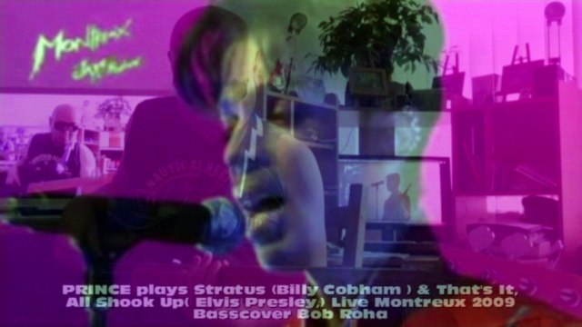 PRINCE plays Stratus (Billy Cobham ) & That's It, All Shook Up Elvis Presley HD720 m2 basscover2 Bob Roha