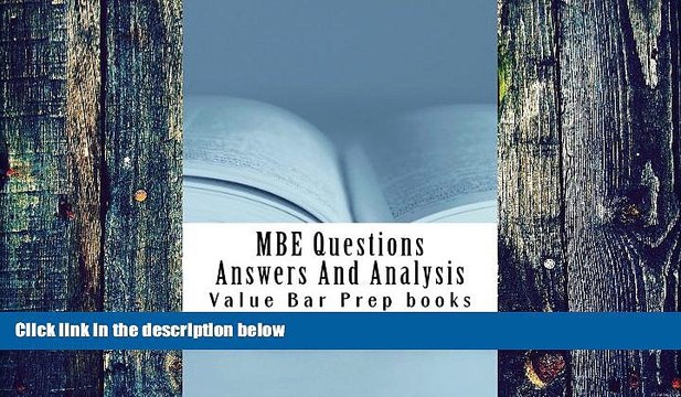 Price MBE Questions Answers And Analysis: Look Inside!! Prepared By A Senior Bar Exam Expert For