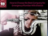 How to Choose the Best Company for Emergency Plumber Hills District