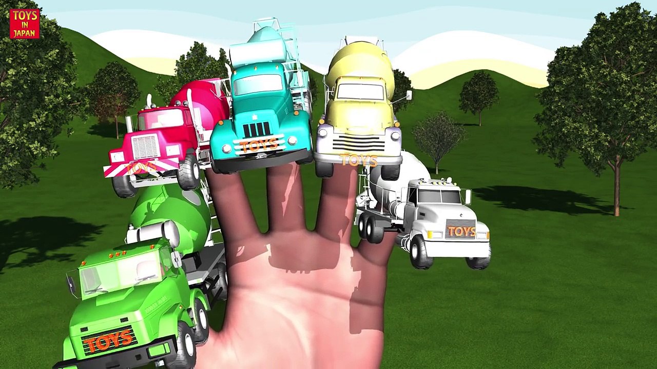 CONCRETE MIXER TRUCK Finger Family | Nursery Rhymes for Children | 3D Animation