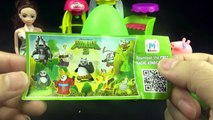 Peppa Pig en episodes español Giant Surprise Eggs Kinder Kung Fu Panda 3 Play doh | ACE KID TV