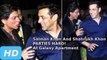 Salman Khan And Shahrukh Khan Parties Hard In Galaxy Apartment