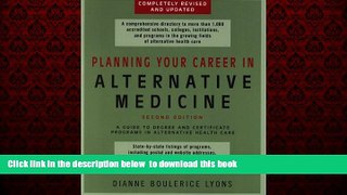 Audiobook Planning Your Career In Alternative Medicine: A Guide to Degree and Certificate Programs