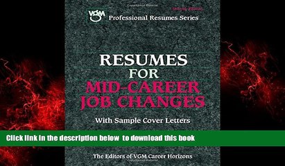 Epub Resumes for Mid-Career Job Changes Editors of VGM Career Books PDF