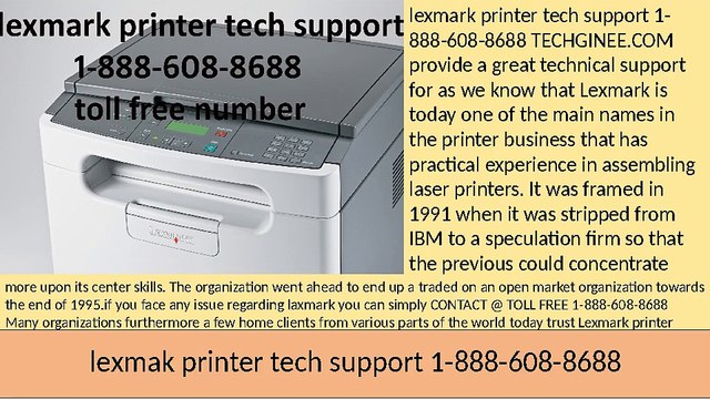 lexmark printer technical support 1-888-608-8688