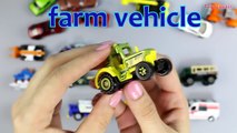 LEARN VEHICLE NAMES with Toy Cars Trucks & Bus – Educational Toddlers Kids ESL