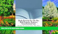 Buy Study Privately For The Car Study Privately For The Bar: Real Property, Evidence,