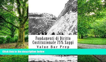 Download Video: Pre Order Fondamenti di Diritto Costituzionale 75% Saggi: No More Law School Tears (Italian