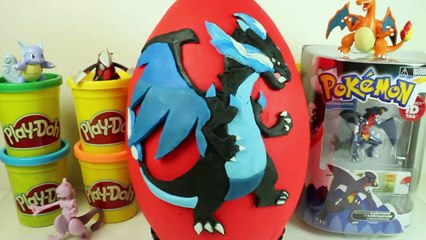 Pokémon Go Mega Charizard Giant Play Doh Surprise Egg Filled with Toys