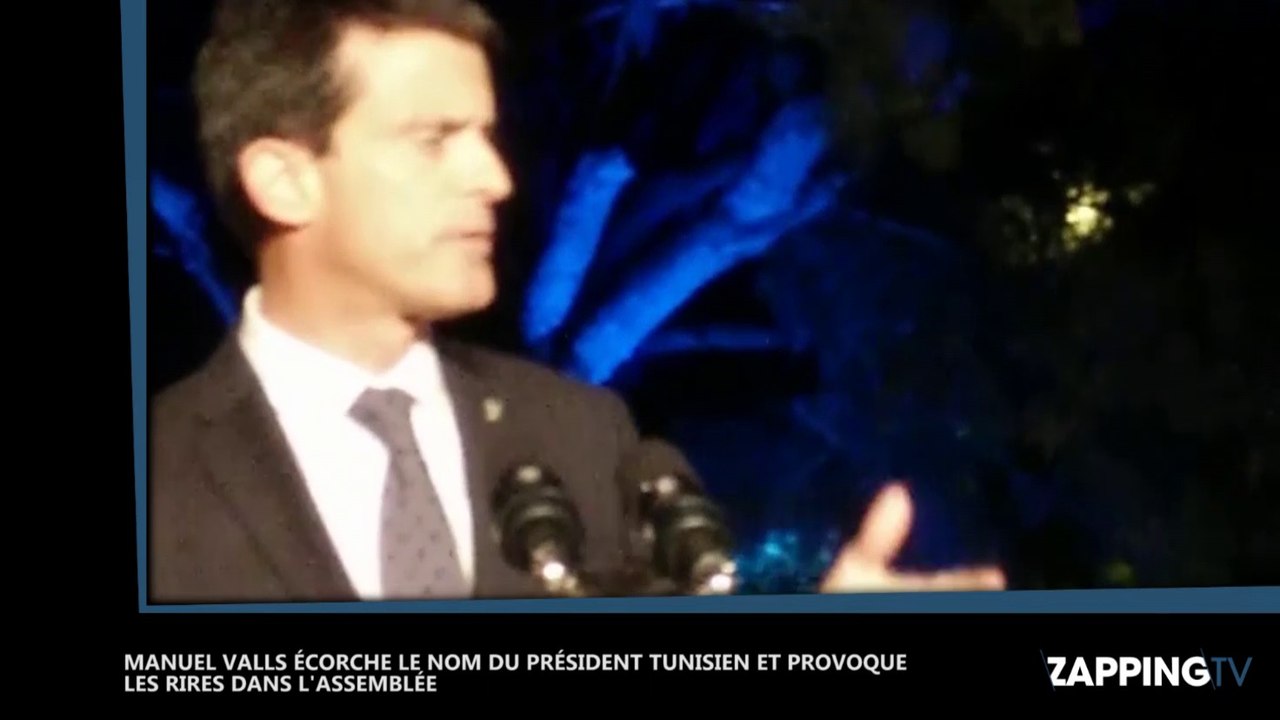 Manuel Valls écorche le nom du président tunisien et le traite de "zizi"