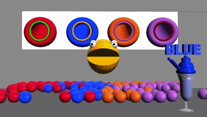 DuckDuckTvColors | Learning Colors With Funny Pacman Teach Colours For Babies Kids Toddlers