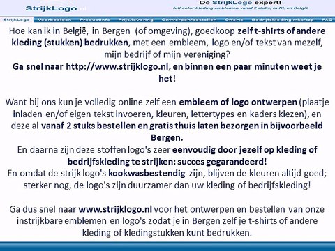 Zelf kleding bedrukken Bergen