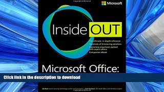 PDF ONLINE Microsoft Office Inside Out: 2013 Edition READ PDF BOOKS ONLINE