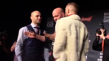 Conor McGregor and Eddie Alvarez Face Off After Nearly Fight At The Final UFC 205 Press Conference