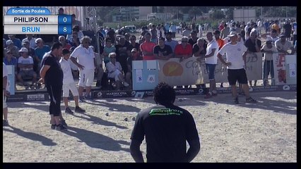 International à pétanque de la Ville d'Ajaccio 16 et 17 juillet 2016 : Sortie de poules Brun VS Philipson