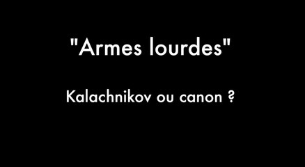 Le sens des mots :  Armes lourdes