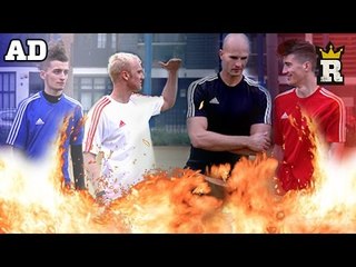 TRICKSHOT Crossbar Challenge! W/ Theo Baker, FootballSkills98, Global Freestyle & Daniel Cutting AD