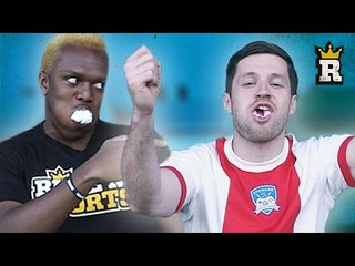 KSI and Spencer FC Stuff My Mouth Football Challenge | Rule'm Sports