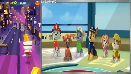 Talking Tom Gold Run VS Paw Patrol Pups Save The Day(By Nickelodeon) - Kids Gameplay 2016