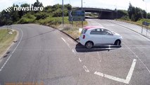 Car drives the wrong way down a bypass