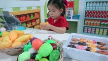 Indoor Playground Family Fun Toy Grocery Shopping Kitchen Playset | Pretty Girl Cooking Food Toys