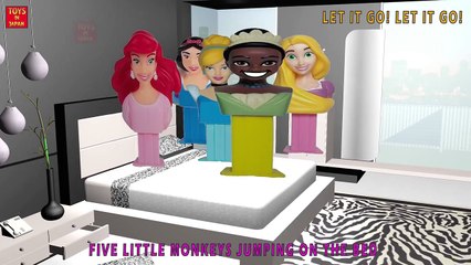 5 Little MARVEL AVENGERS PEZ CANDY DISPENSER Jumping On The Bed & MORE | 3D Nursery Rhymes