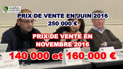 Auriol: Vente Terrains Sainte-Croix - Conseil Municipal 21-11-2016