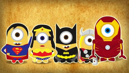 Minions Superheroes Finger Family Nursery Rhymes Lyrics