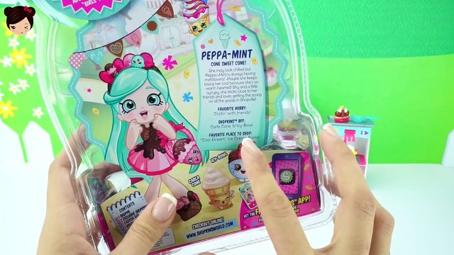 Shopkins Muñeca Peppa Mint Juega con Camion de Helados de - Juguetes Shopkins