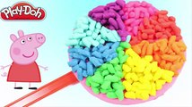 PLAY DOH RAINBOW LOLLIPOP!!! Make Ice-cream Lollipop Popsicle Playdoh With Peppa Pig Toys For Kids