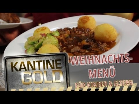 Lecker Weihnachtsmenu für Kinder und Erwachsene - Kantine Gold