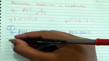 CALCULO I - DERIVADA EXPLICITA E IMPLÍCITA [EXEMPLO]