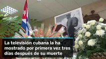 La urna con las cenizas de Fidel Castro