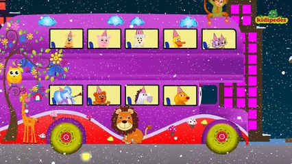 The Wheels On The Bus | Zoo Animal Song | Animals Nursery Rhyme | Kindergarten Baby Song | Rhymes |