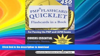 PDF ONLINE PMP Flashcard Quicklet: Flashcards in a Book for Passing the PMP and CAPM Exams PREMIUM