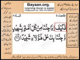 Quran in urdu Surah 004 AL Nissa Ayat 041 Learn Quran translation in Urdu Easy Quran Learning
