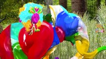 Rainbow Colors Lion Finger Family | Animals Finger Family Rhymes | Lion Vs Elephant Epic Battle