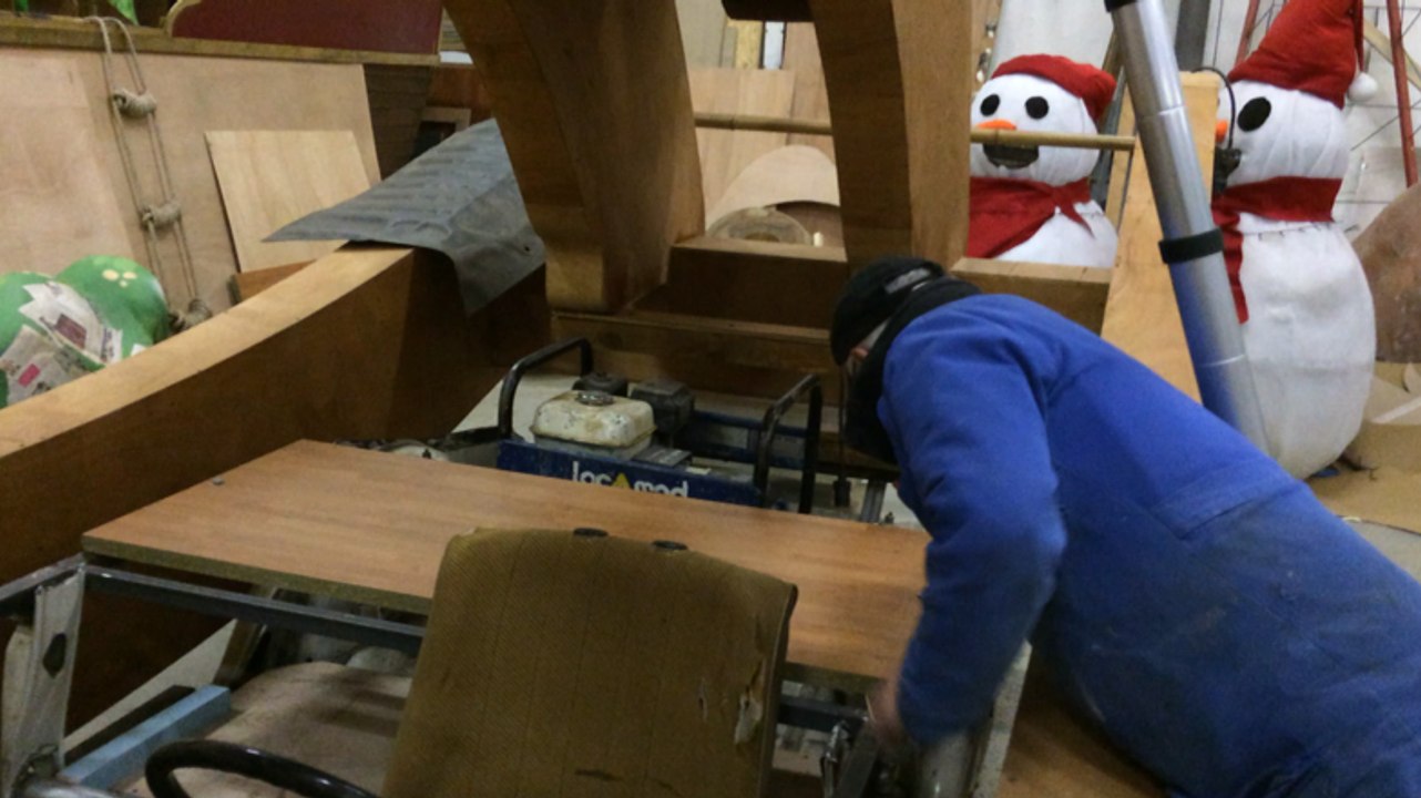 Chars de la parade de Noël aux Herbiers