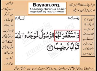 Quran in urdu Surah AL Nissa 004 Ayat 064C Learn Quran translation in Urdu Easy Quran Learning