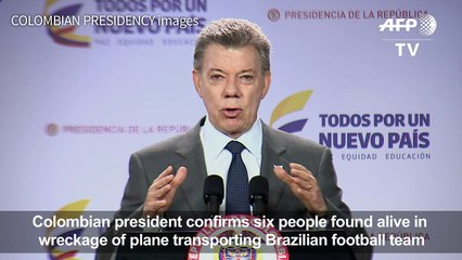 Santos confirms six survived Colombia crash