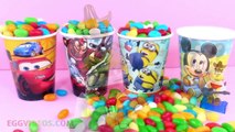 Jelly Beans Mickey Mouse Minions Surprise Cups with Toys Superman Peppa Pig Zootopia Egg Blind Bag