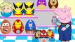 Peppa Pig Frozen Anna Shopping For kids Surprise Eggs Ironman Elsa Captain America #Animation