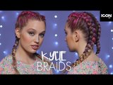 Kylie Jenner Inspired Festival Rainbow Braids Hairstyle Tutorial