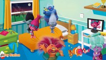 Five Little Trolls Jumping On The Bed | Five Little Monkeys Jumping On The Bed Nursery Rhyme