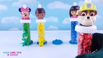 Learn Colors Good to Grow Doc McStuffins Dora Minnie Mouse and Rubble M&Ms Candy Toy Surprises