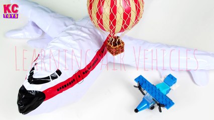 Learn Air Vehicles Names for Kids - Airplanes, Jets, Helicopters Toys - KC Toys