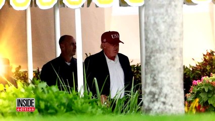 Donald Trump Sports Red USA Hat with Number 45 For Presidency